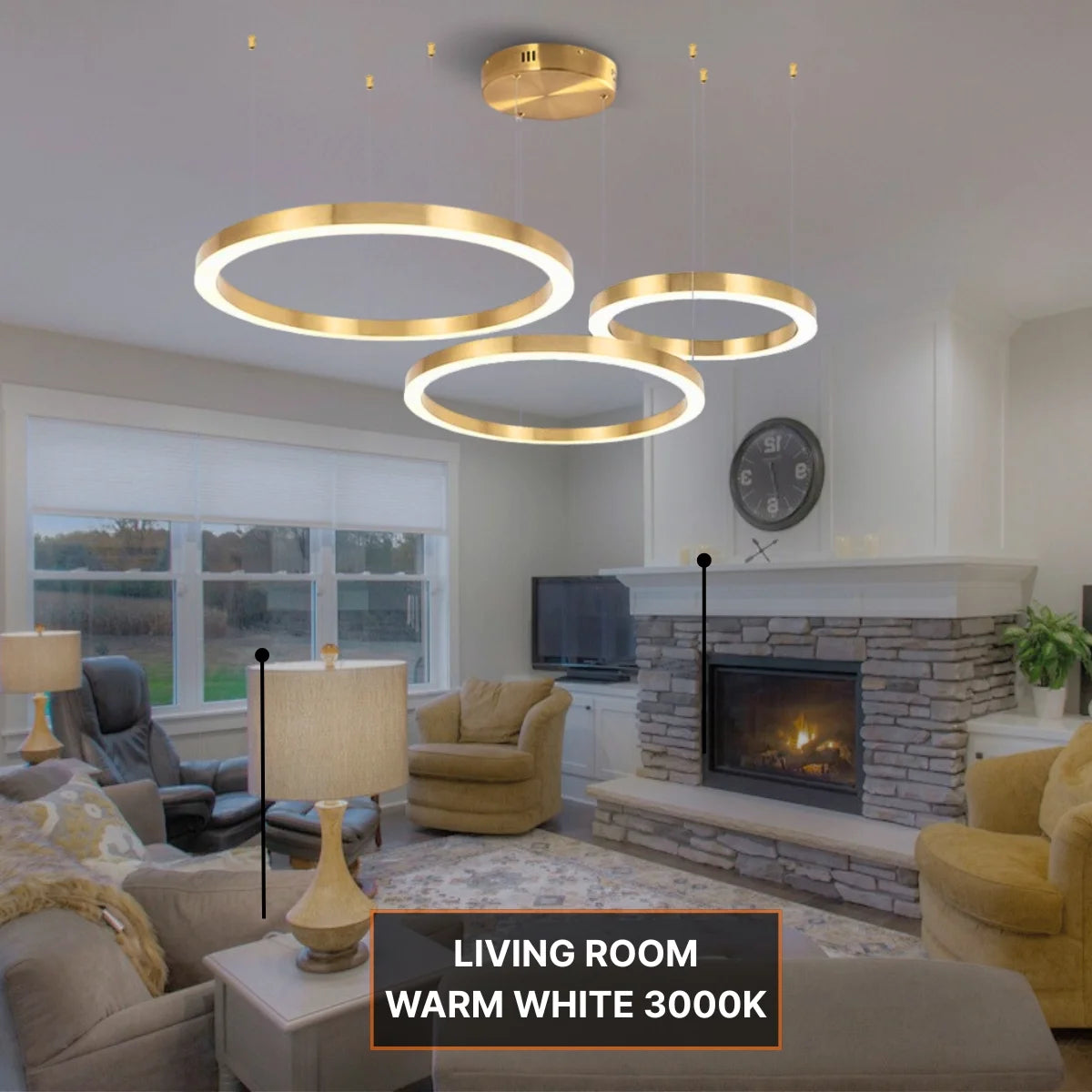 Ring chandelier for living room
