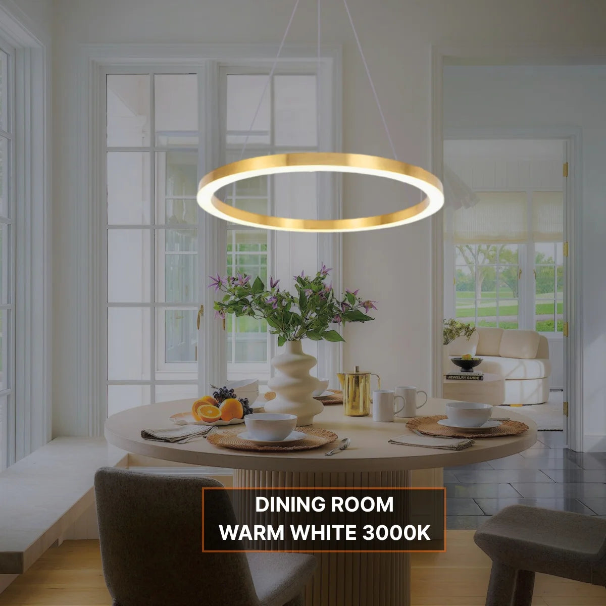 Ring chandelier for living room