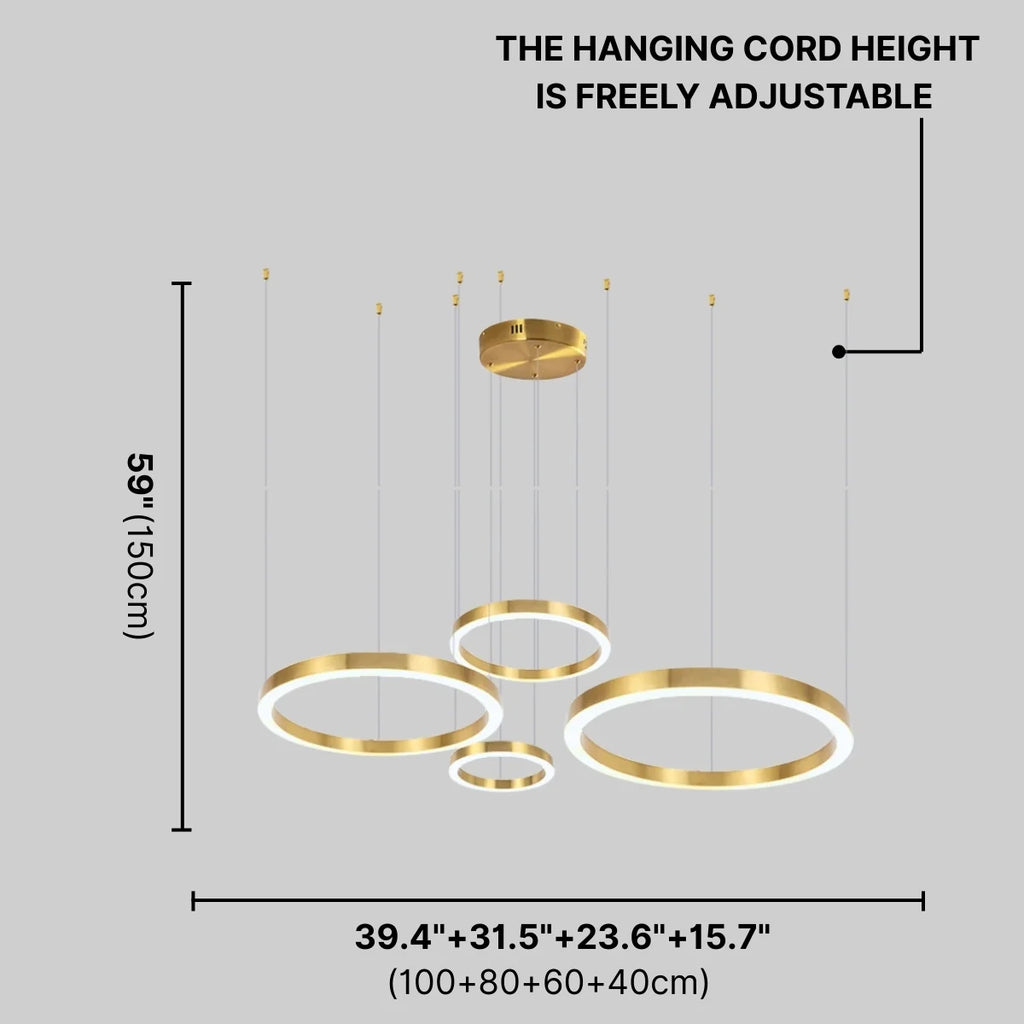 Ring chandelier for living room