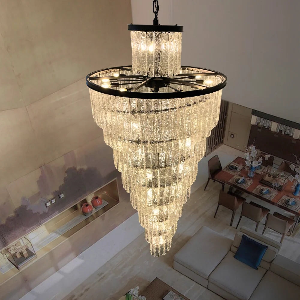 Black Glass Pendant Light