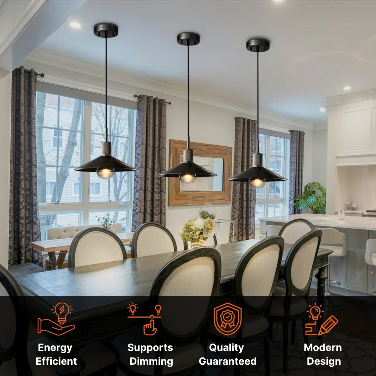 Black and Gold Pendant Light