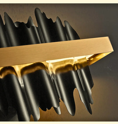 Black and gold wall lamp