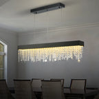Bling Pendant Light-Gold crystal Chandelier For Modern Dining Room