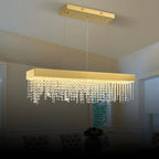 Bling Pendant Light-Gold crystal Chandelier For Modern Dining Room