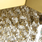 Bling Pendant Light-Gold crystal Chandelier For Modern Dining Room