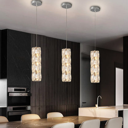 Bottle Pendant Light-Modern LED Three-Lights Crystal Pendant Lamp ForKitchen