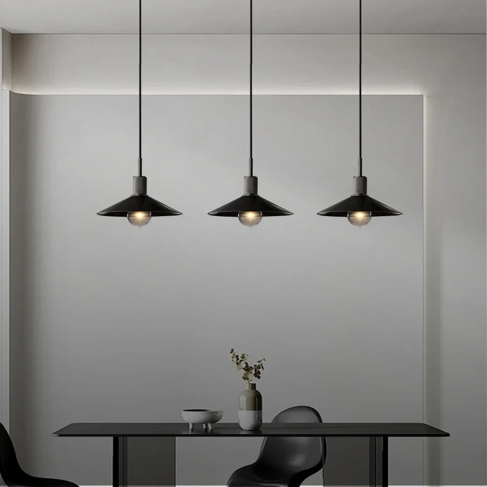 black and gold pendant lights