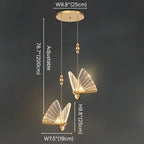 Butterfly Gold Crystal Pendant Light for Bedroom & Kitchen Island