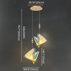Butterfly Gold Crystal Pendant Light for Bedroom & Kitchen Island