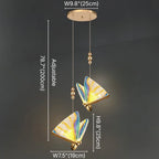 Butterfly Gold Crystal Pendant Light for Bedroom & Kitchen Island