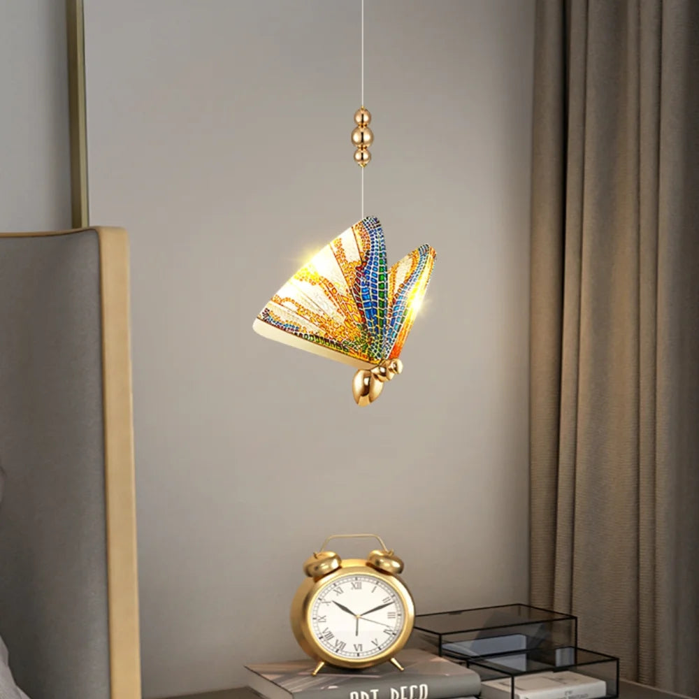butterfly bedside pendant light