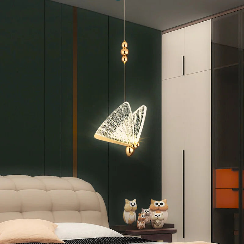 butterfly bedside pendant light