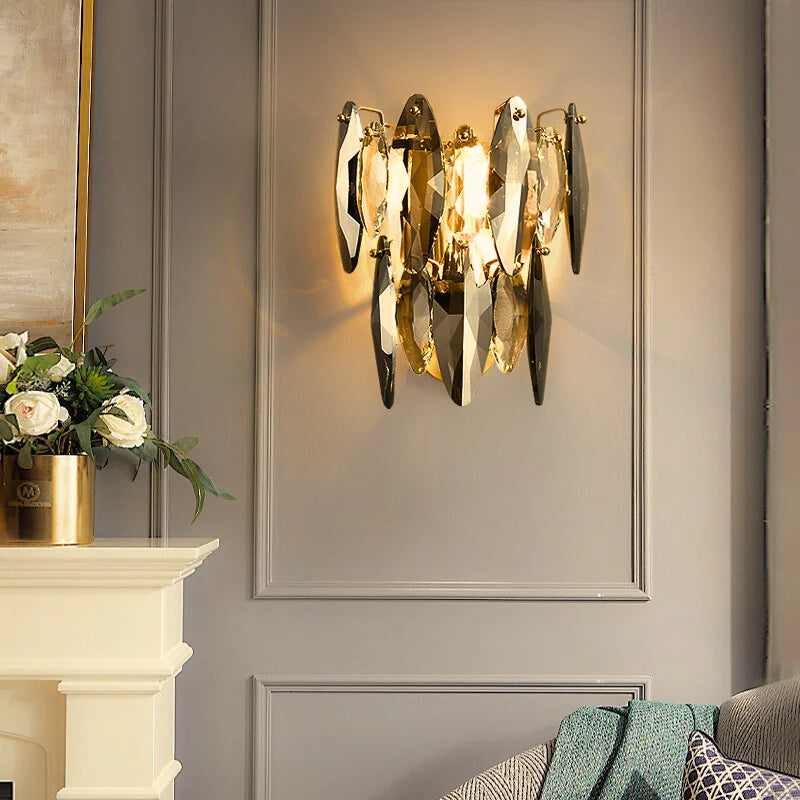 Crystal wall lamp