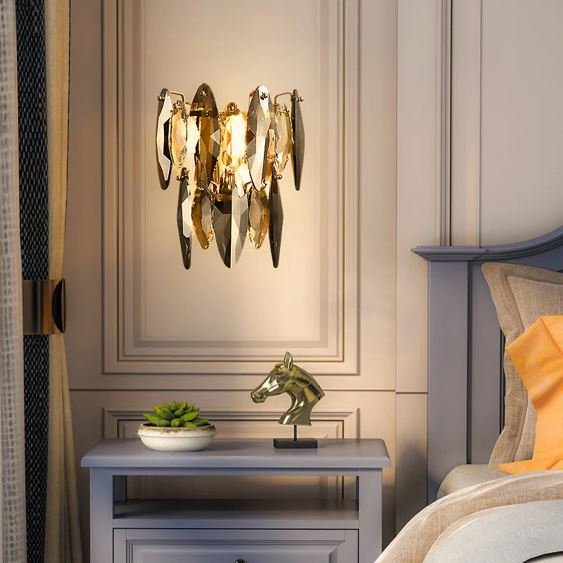 Crystal wall lamp
