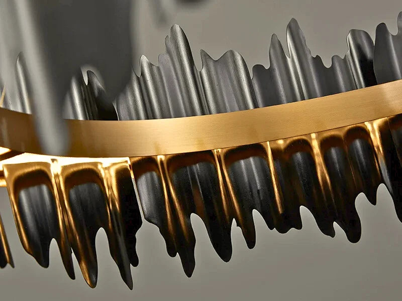 Black and gold chandelier