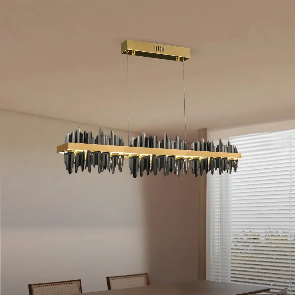 Celestial Rectangular Chandeliers for Dining Room