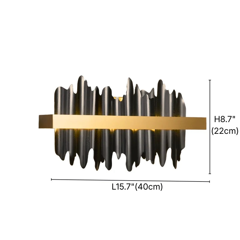 Celestial Black/Gold LED Wall Sconce for Bedroom & Living Room