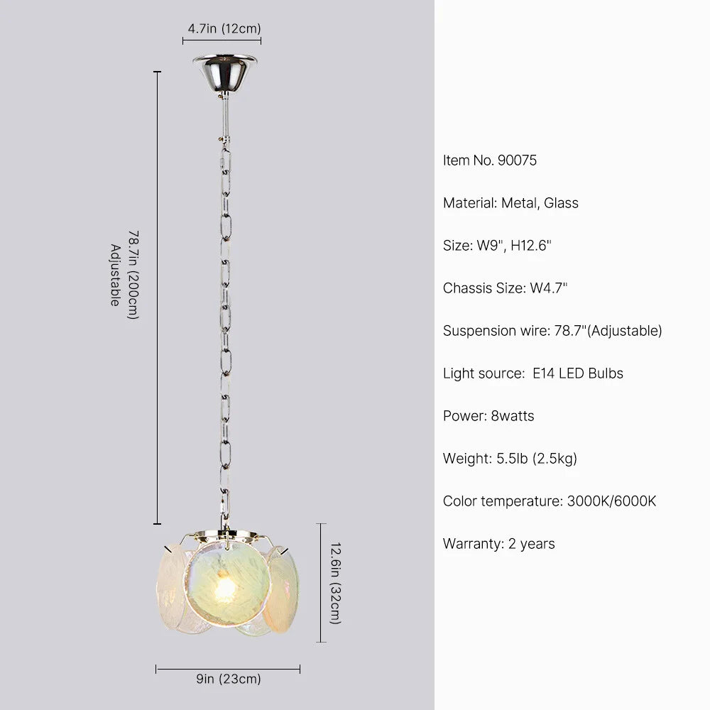 chrome drop light for bedside