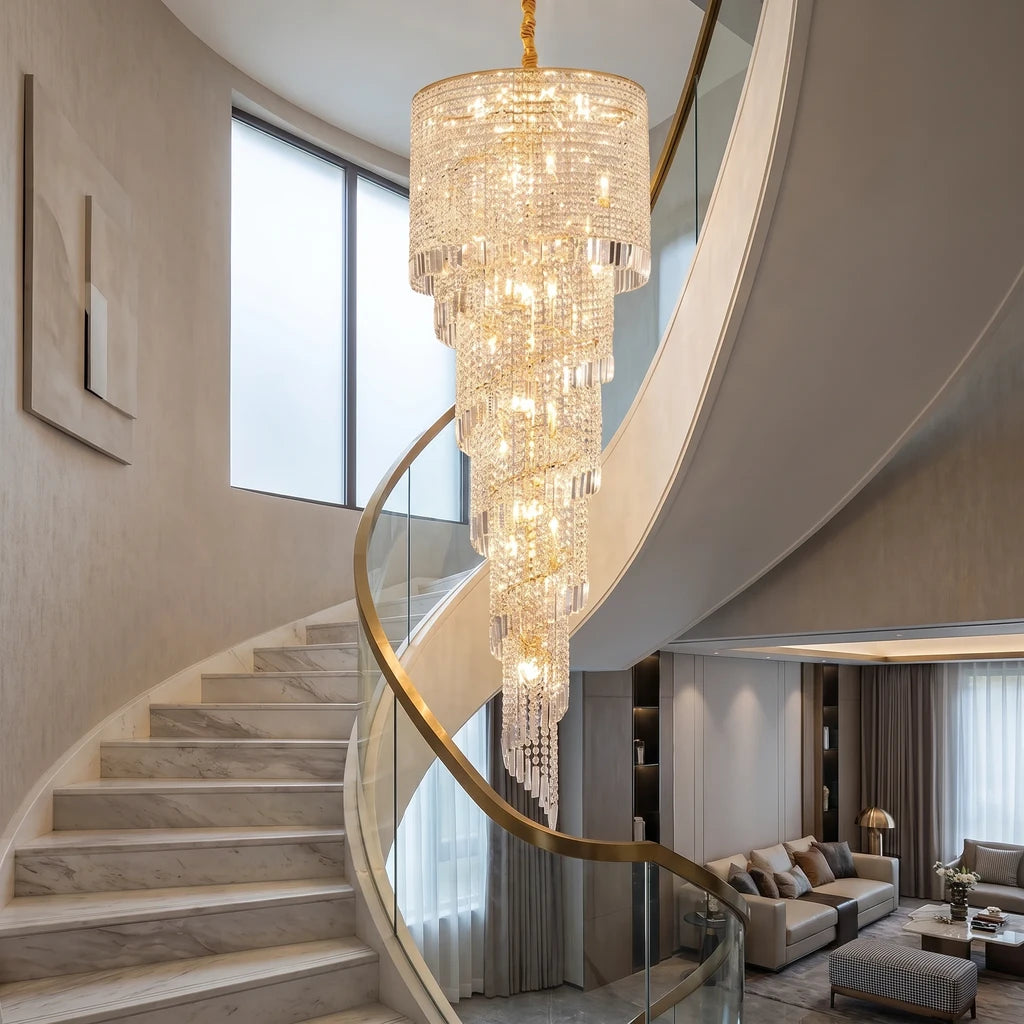 Large staircase chandelier