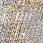 Celis Large Gold Crystal Staircase Chandelier for Tall Foyers & Stairwells