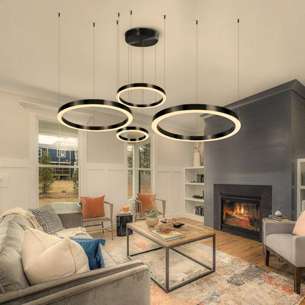 Chandelier with Black