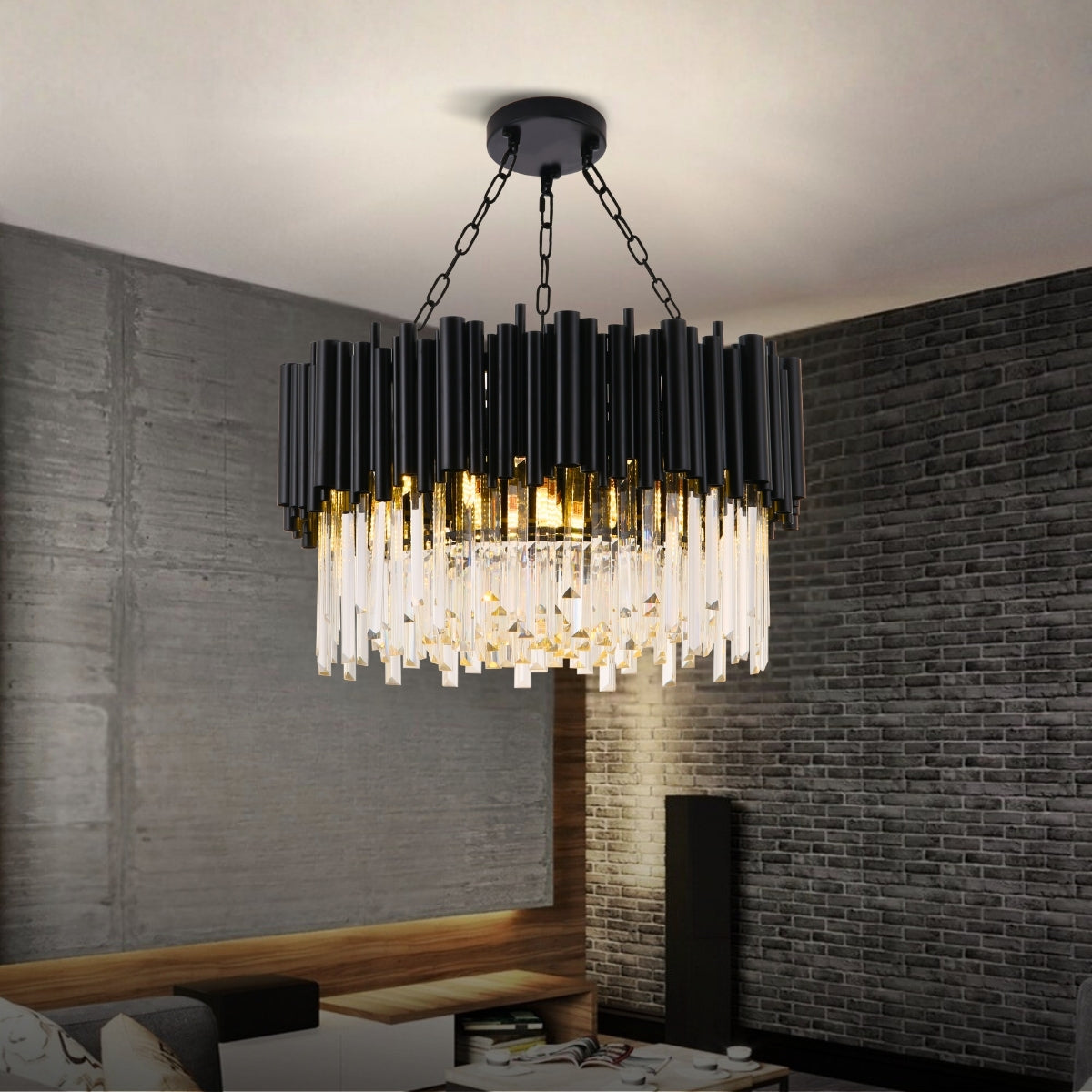 Chandelier with Round Crystals