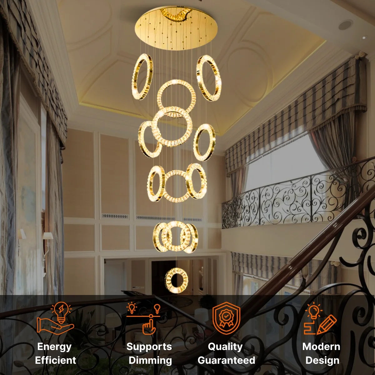 Cirra Staircase Chandelier