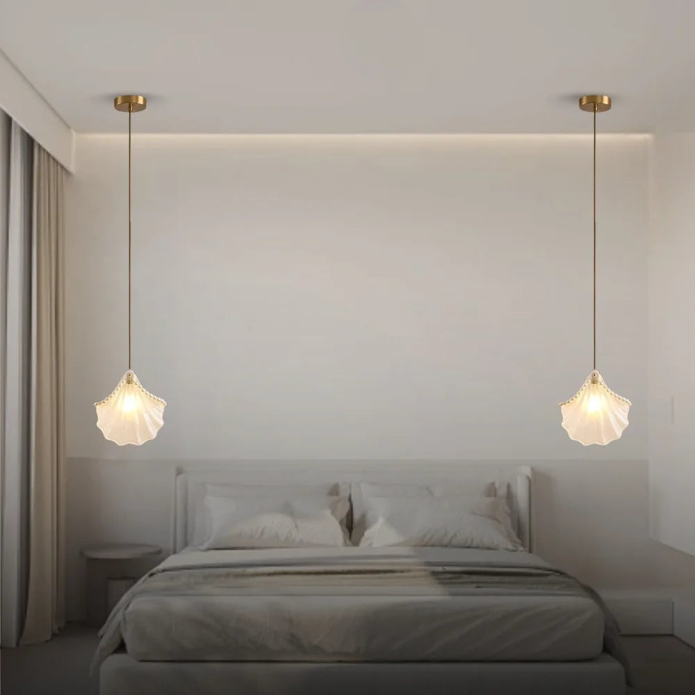 Cora Modern Gold Crystal Pendant Light for Kitchen Island & Bedroom