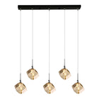 Core Black Modern Crystal Pendant Light for Kitchen Island & Dining Room