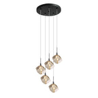 Core Black Modern Crystal Pendant Light for Kitchen Island & Dining Room