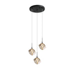 Core Black Modern Crystal Pendant Light for Kitchen Island & Dining Room