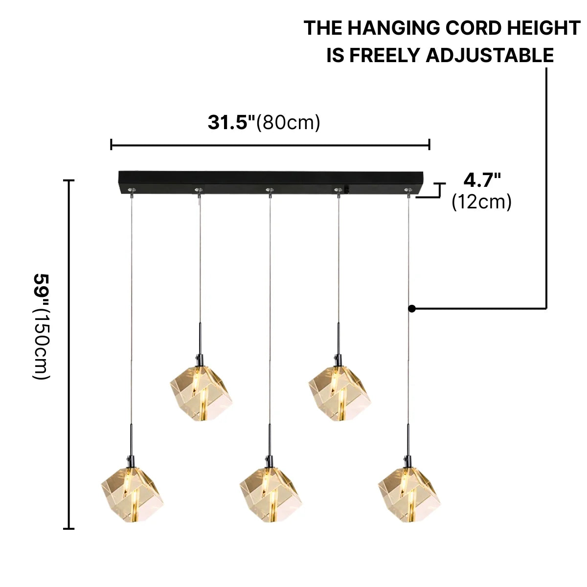 black minimalist pendant light