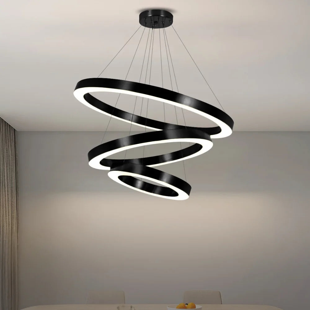 modern rings chadelier for living room