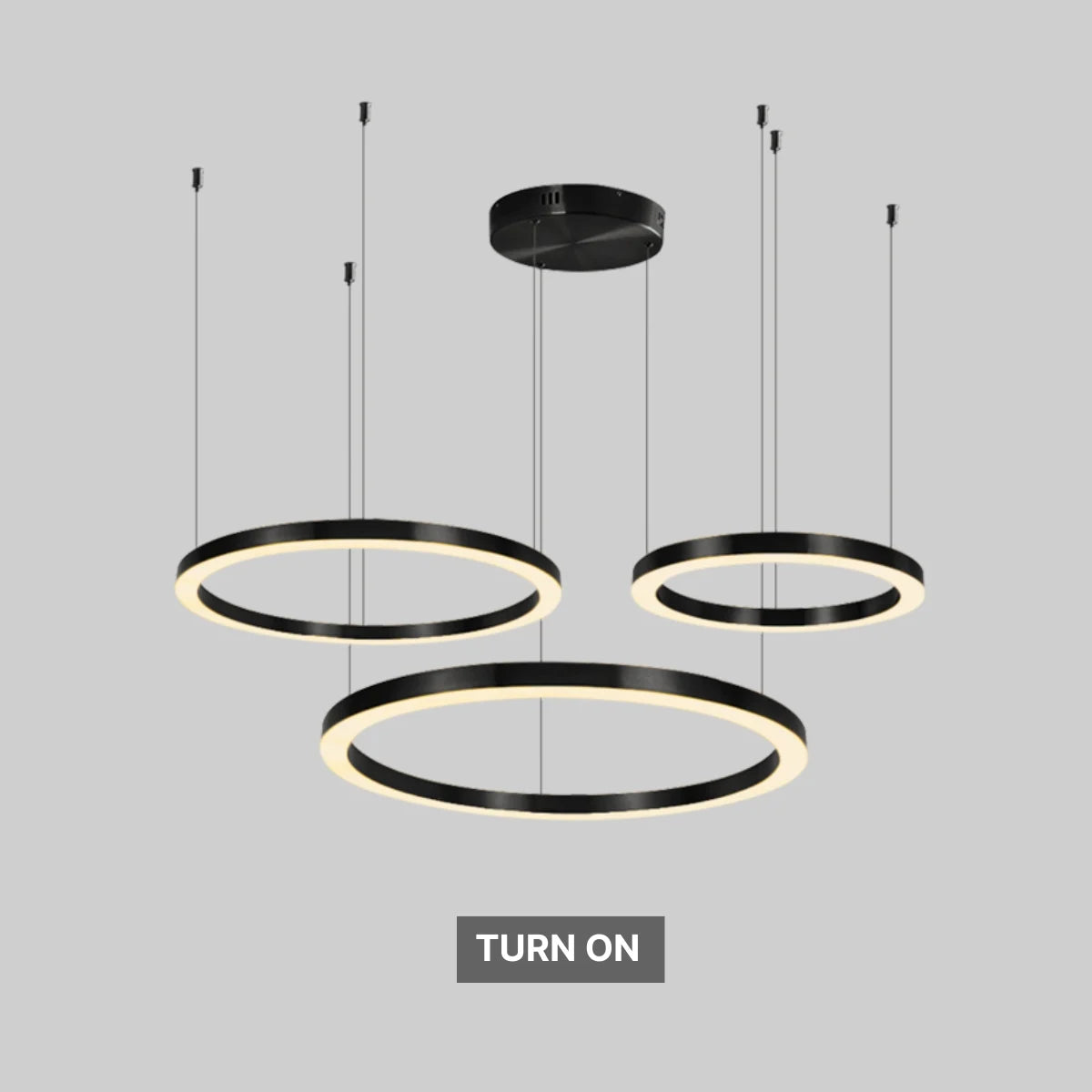 modern led rings chandelier