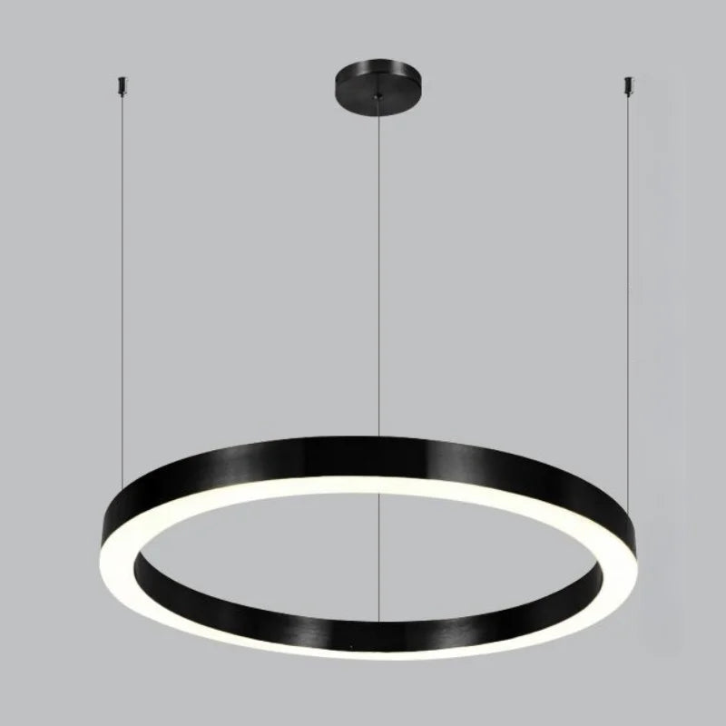 black chandelier with lamp shades​