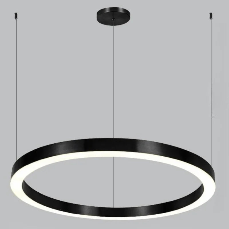 black chandelier with white shades
