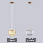 gold crystal pendant lighting