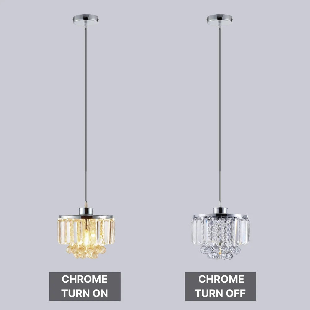 chrome crystal pendant lighing