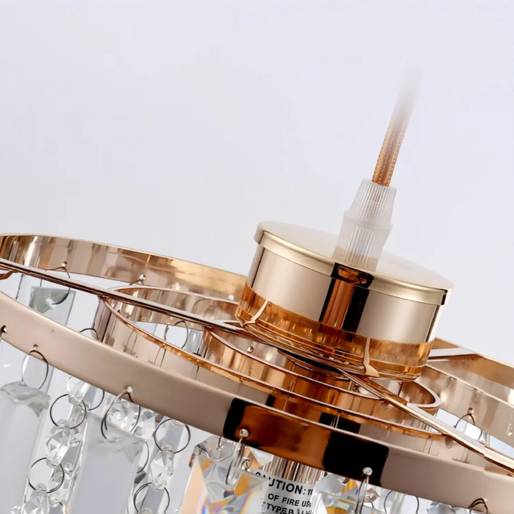 Crist Modern LED Crystal Pendant Light for Living Room & Bedroom