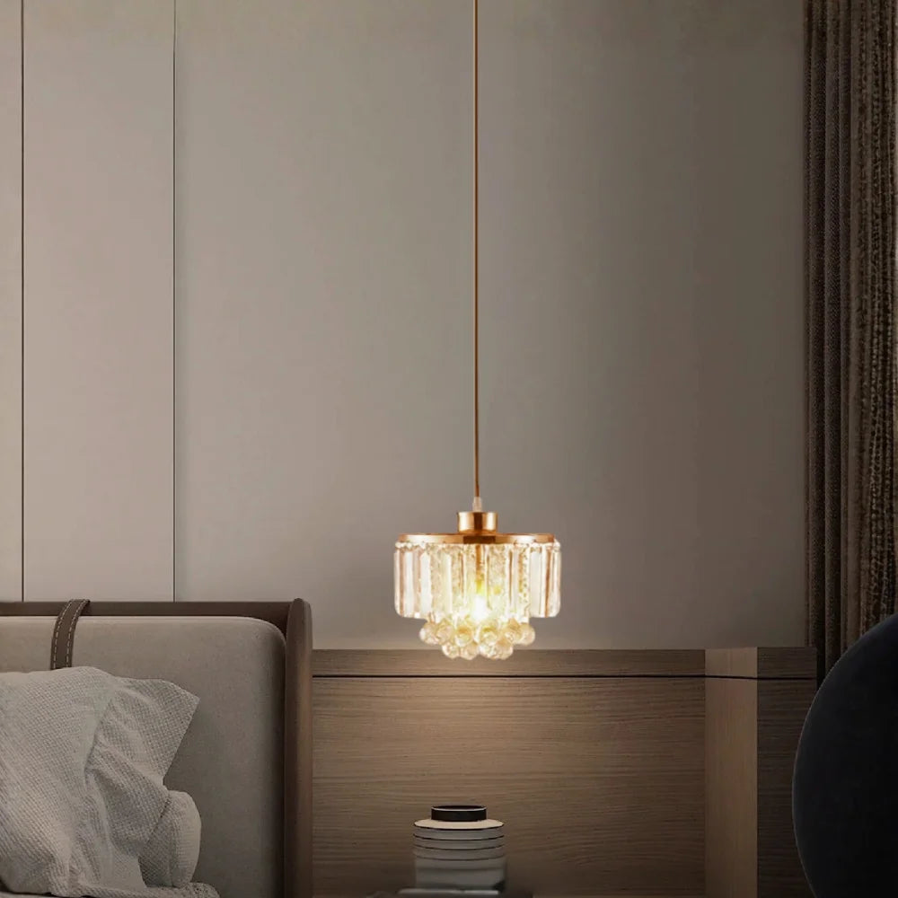 gold bedside pendant light
