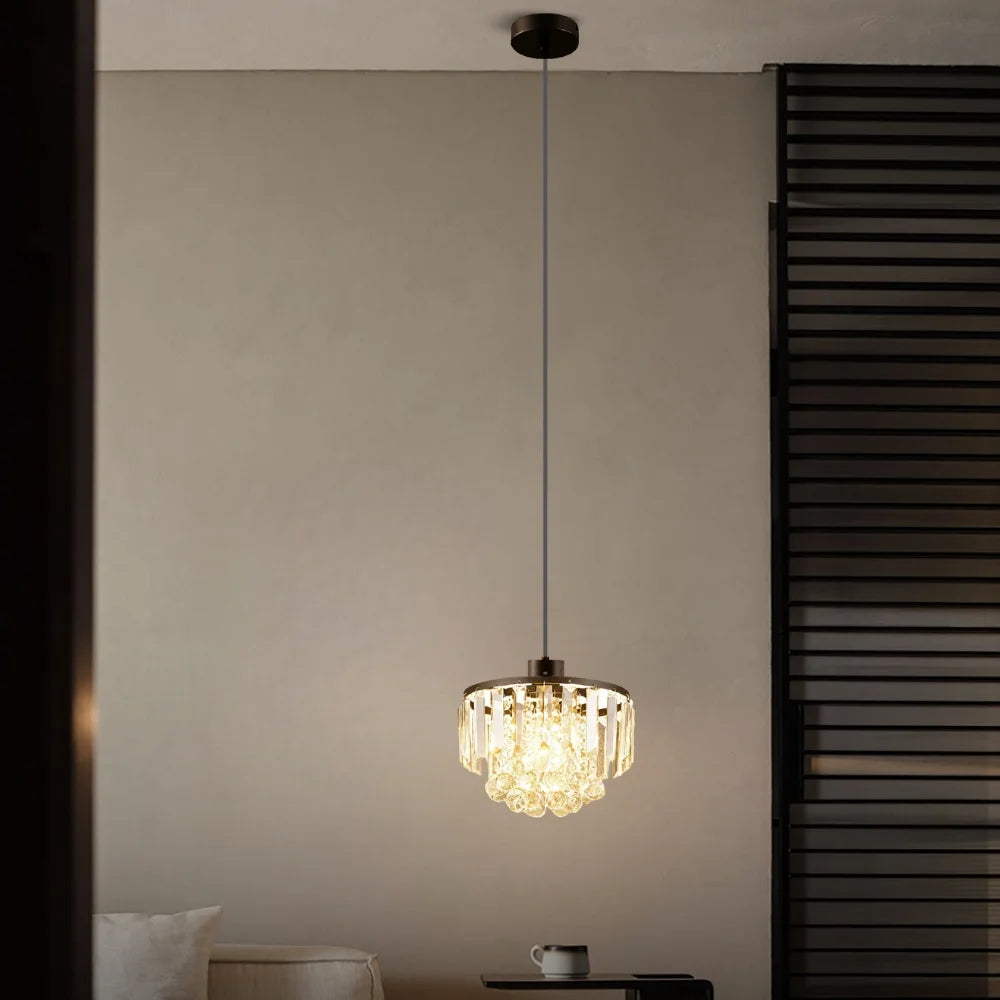 black bedside pendant light
