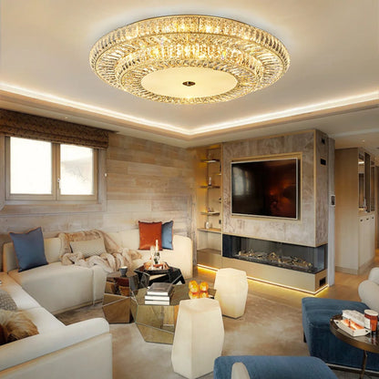 Large crystal ceiling lamp