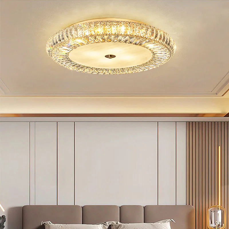 Large crystal ceiling lamp