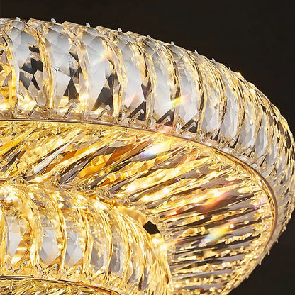 Large crystal ceiling lamp