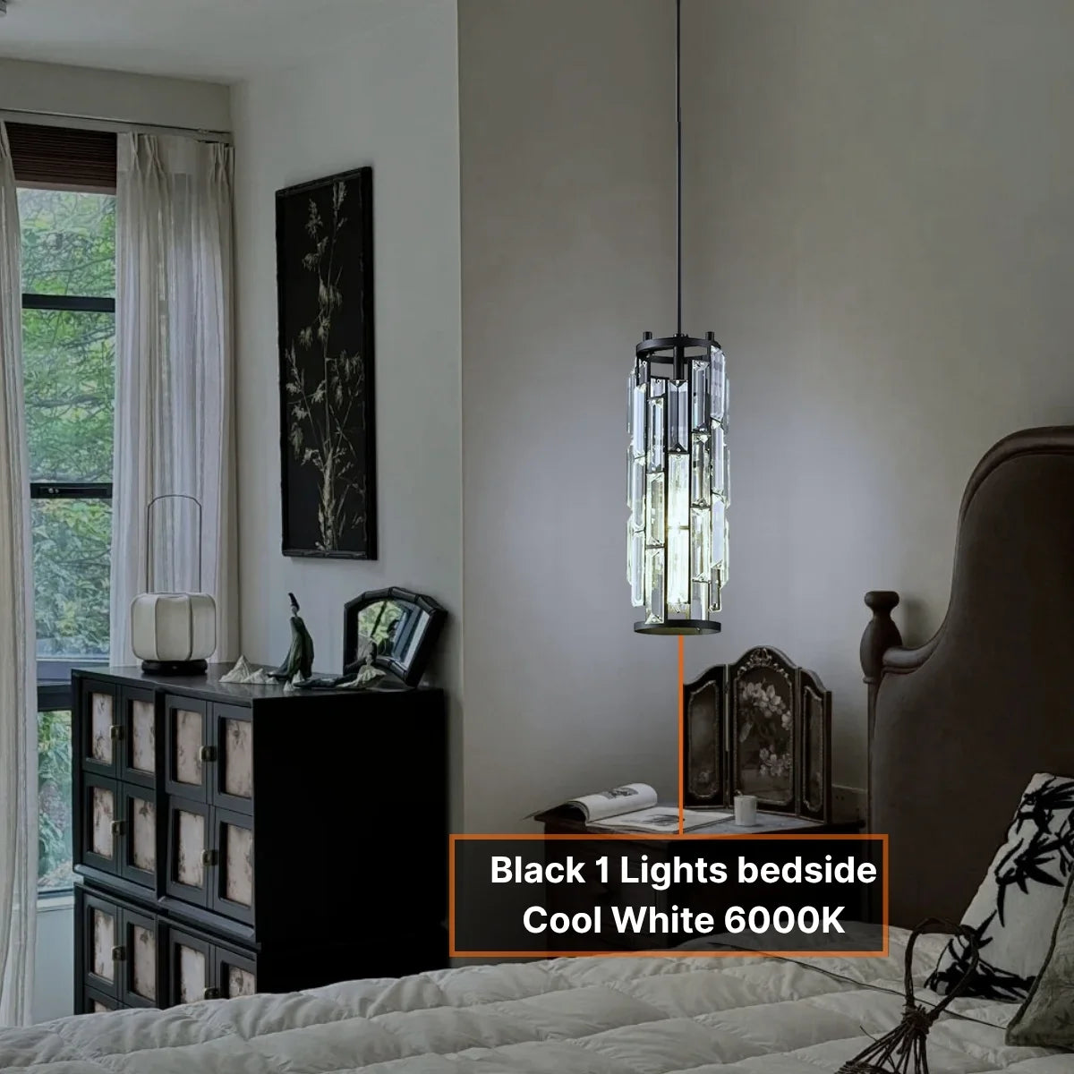 Crystal Iron Pendant Light