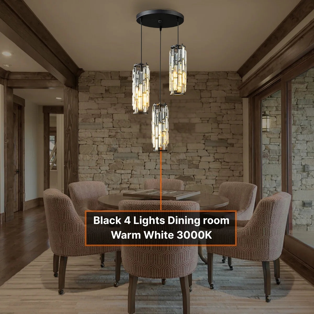Crystal Iron Pendant Light