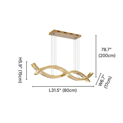 Curve Luxury Crystal Chandelier for Dining Room & Living Room