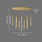 Dew Luxury Gold Crystal Chandelier for Dining Room