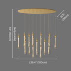 Dew Luxury Gold Crystal Chandelier for Dining Room