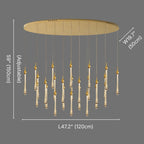Dew Luxury Gold Crystal Chandelier for Dining Room